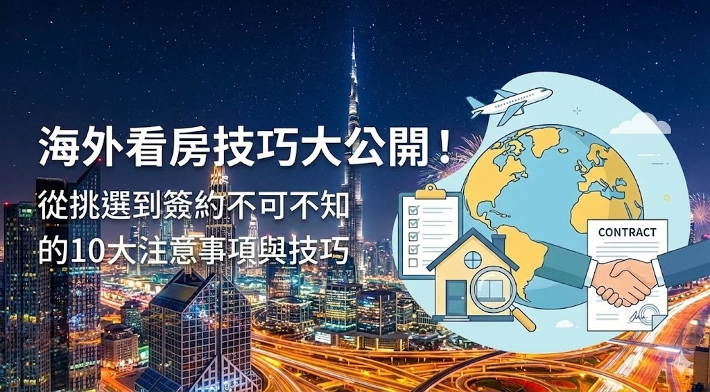 海外看房技巧大公開！從挑選到簽約不可不知的10大注意事項與技巧